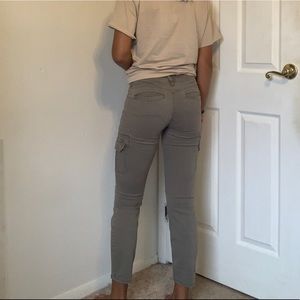 Express Green Cargo Skinny Jeans